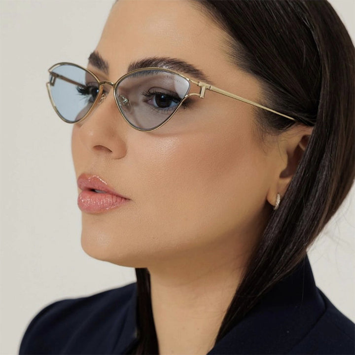 Women's Cat-Eye Sunglasses with Protective UV Filter and Elegant Metal Frame Stornfield