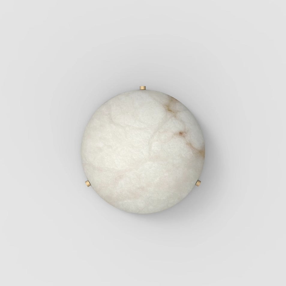 Elegant Round Alabaster Ceiling Light
