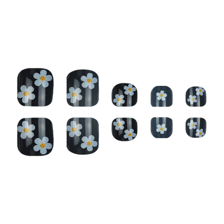 Floral-Embellished Press-On Toenails Stornfield