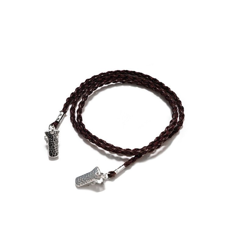 Braided Faux Leather Eyewear Holder Stornfield