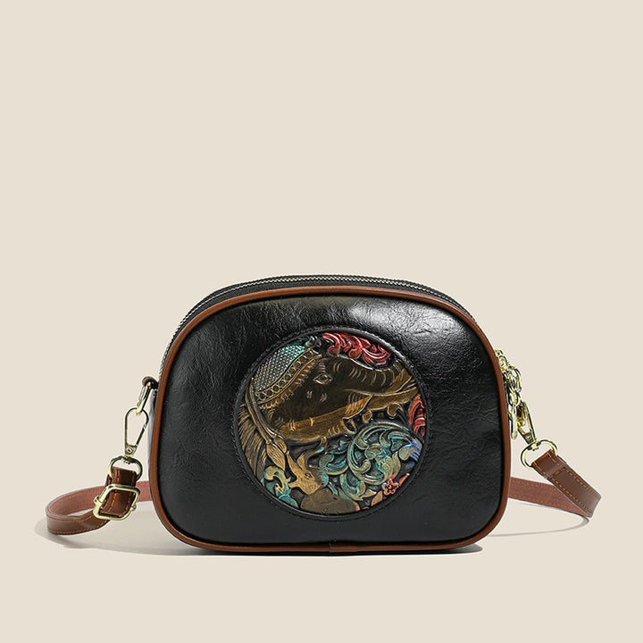 Artistic Embellished Crossbody Bag