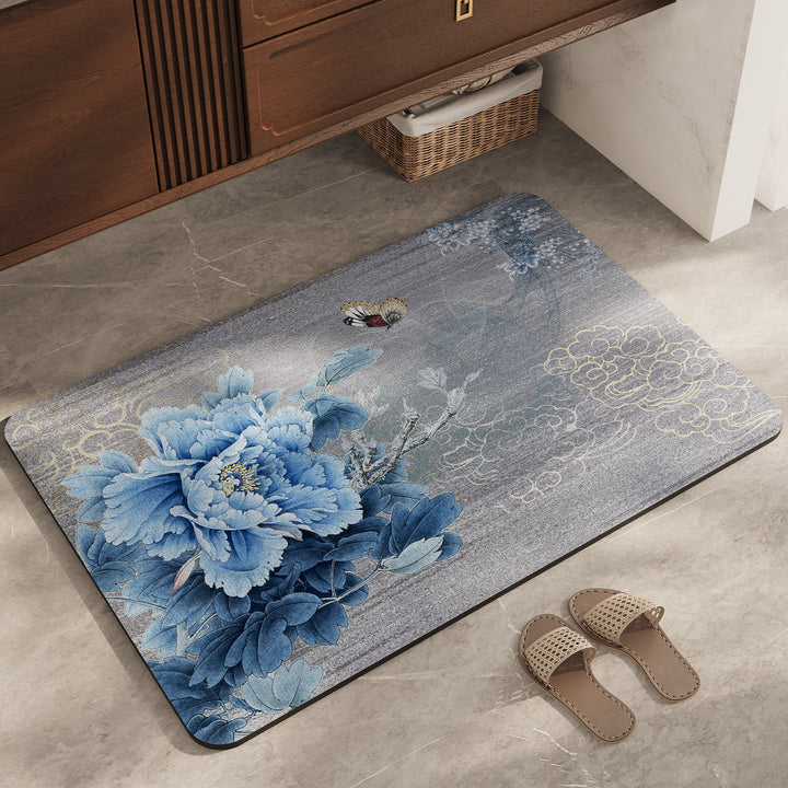 Floral Print Anti-Slip Bath Mat