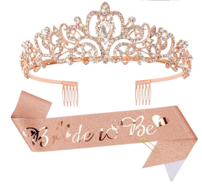 Women Elegant Tiara with Personalized Sash Stornfield
