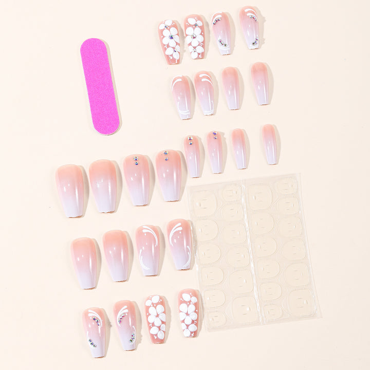 Ornate Floral Acrylic Nail Art Extensions Stornfield