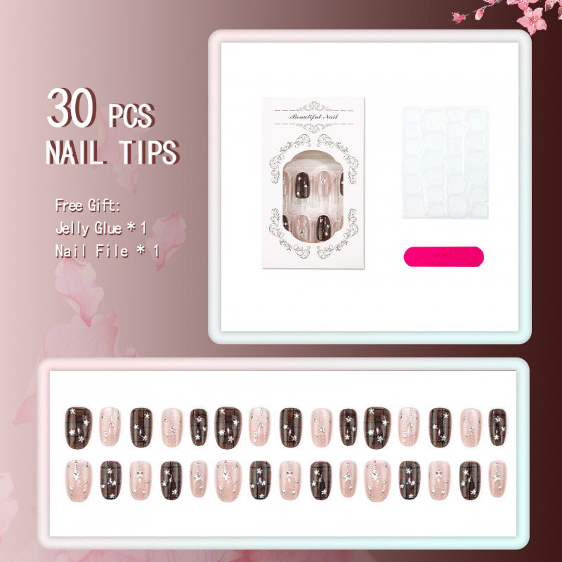 Artistic Starry Design Press-On Nails