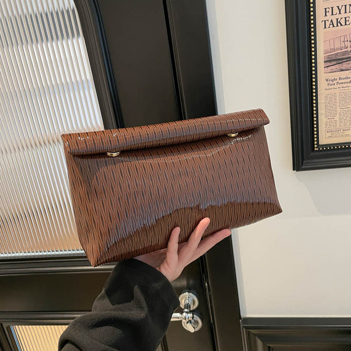 WoGlossy Textured Clutch Purse Stornfield