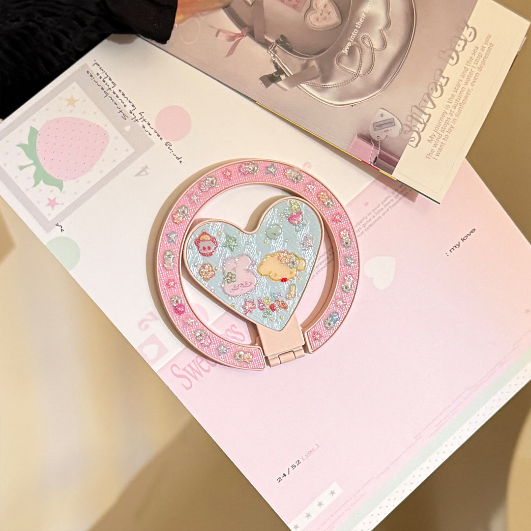 Playful hand mirror in heart design Stornfield