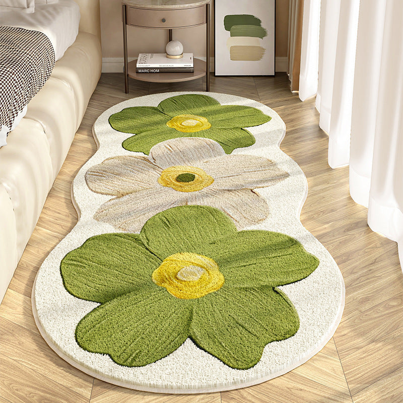 Floral-Themed Memory Foam Area Rug