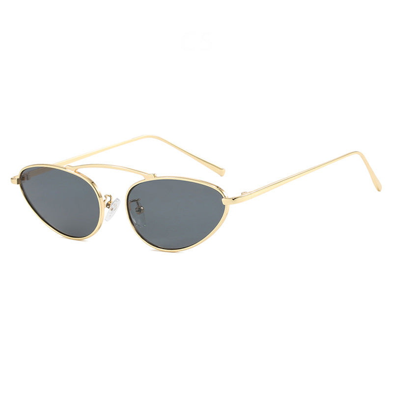 Women trendy Cat-Eye sunglasses with slim metal frame Stornfield