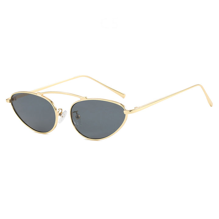 Women trendy Cat-Eye sunglasses with slim metal frame Stornfield