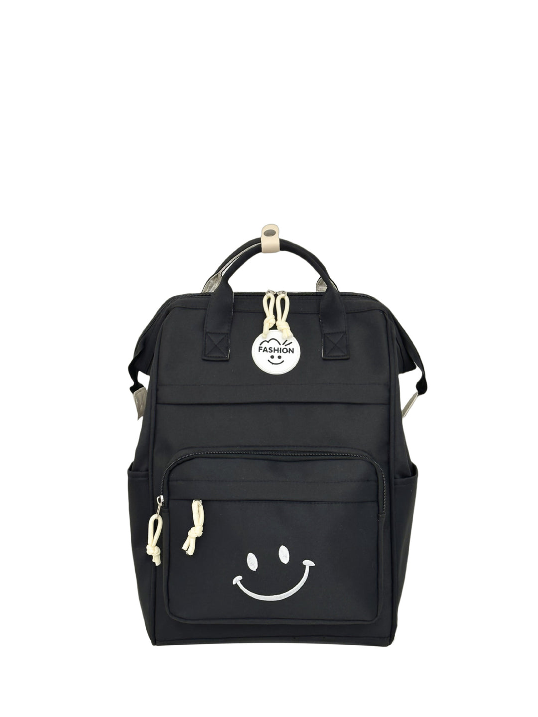 Trendy Multi-Pocket Smiley Face Backpack Stornfield