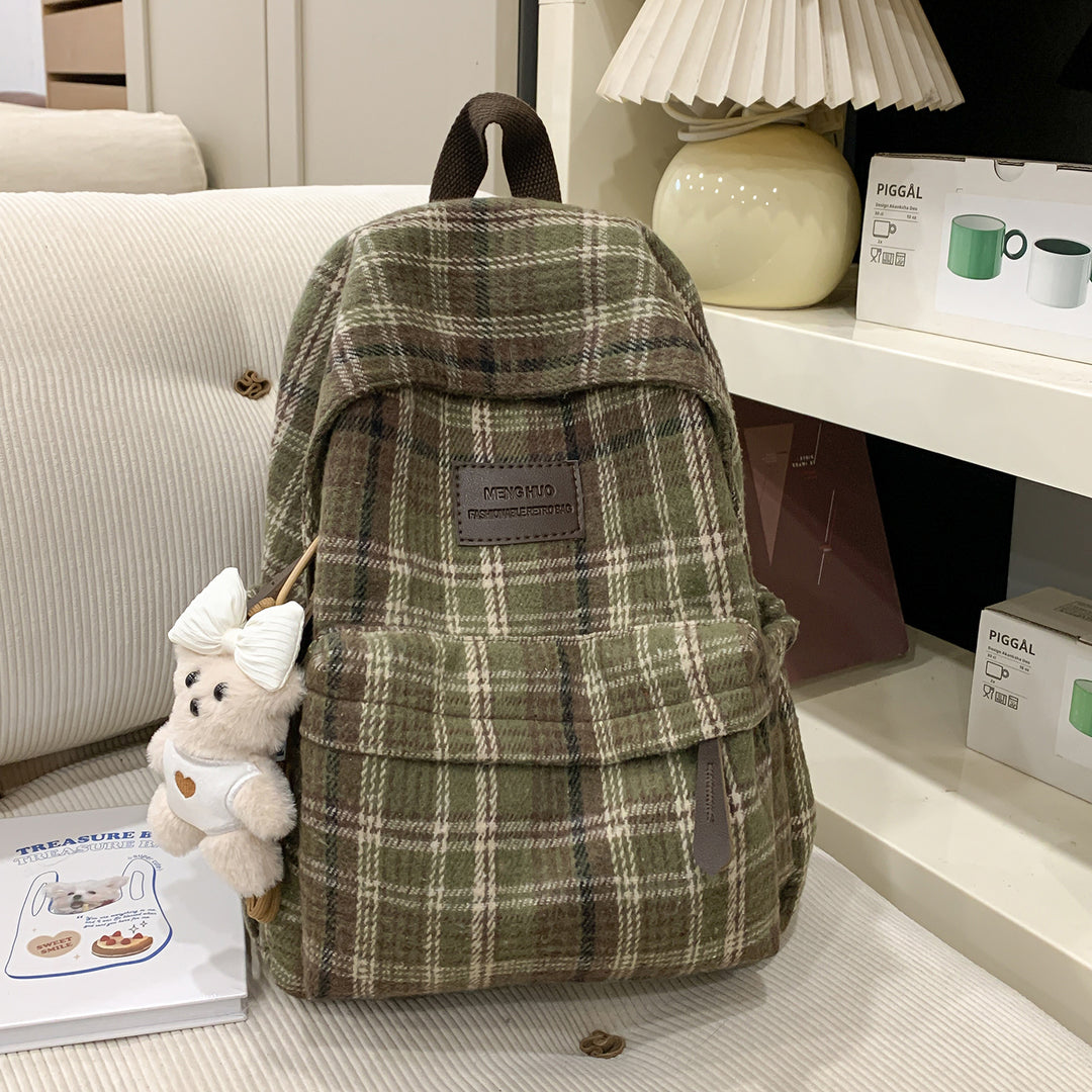 Cozy Plaid Backpack Stornfield