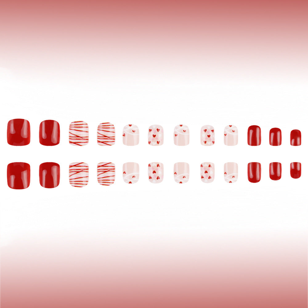 Heart-Themed Nail Art Stornfield