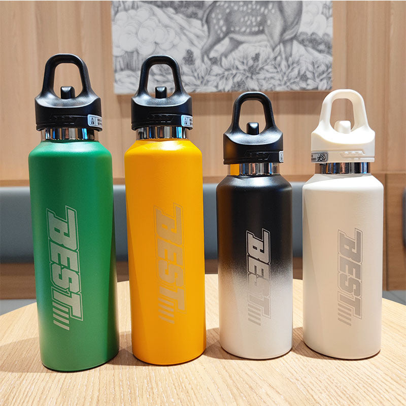Women's sustainable stainless steel water bottle with leak-proof lid and handle Stornfield