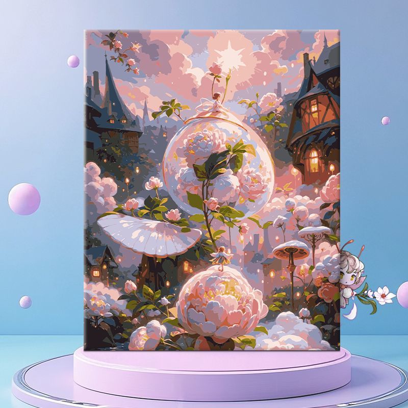 Whimsical Floral Fantasy Canvas Wall Art Stornfield