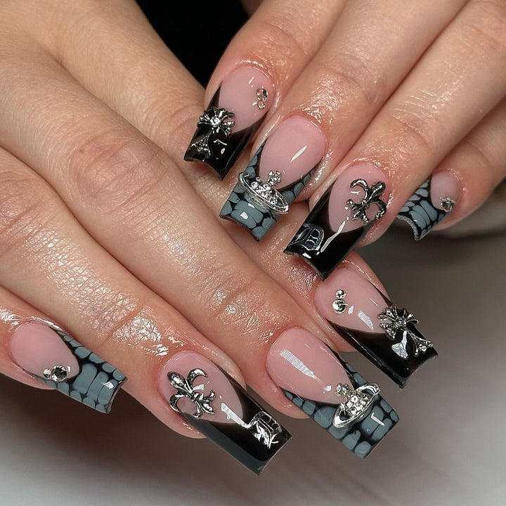 Artistic Nail Extensions with Decorative Design Stornfield