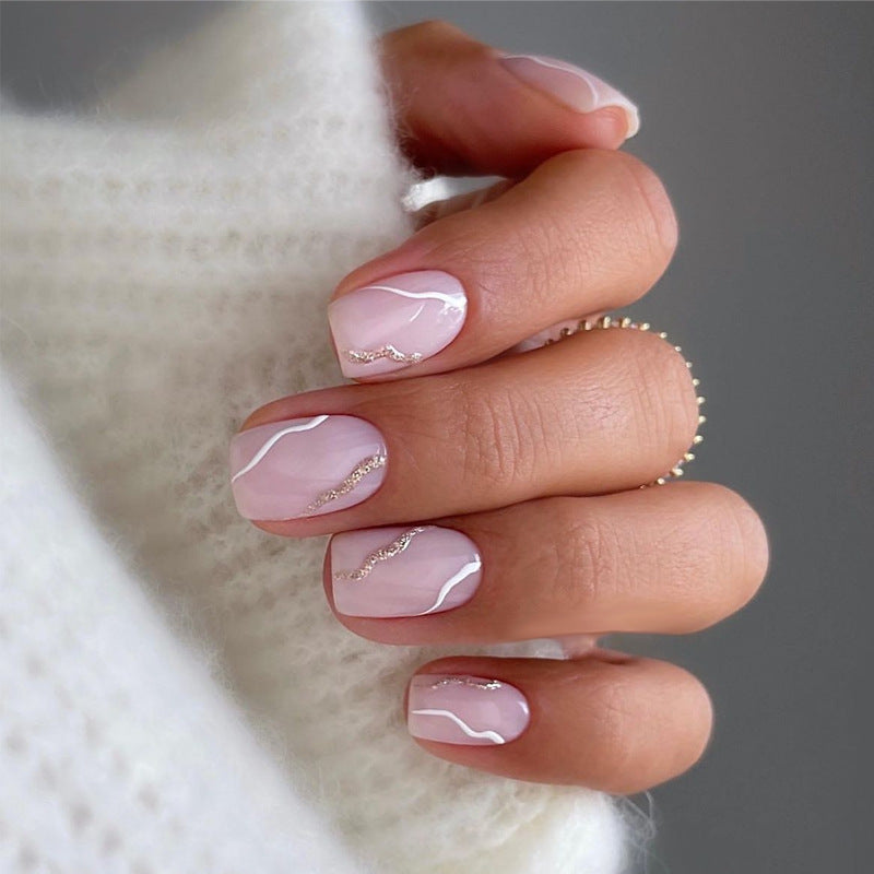 Elegant Abstract Press-On Nail Art Set Stornfield