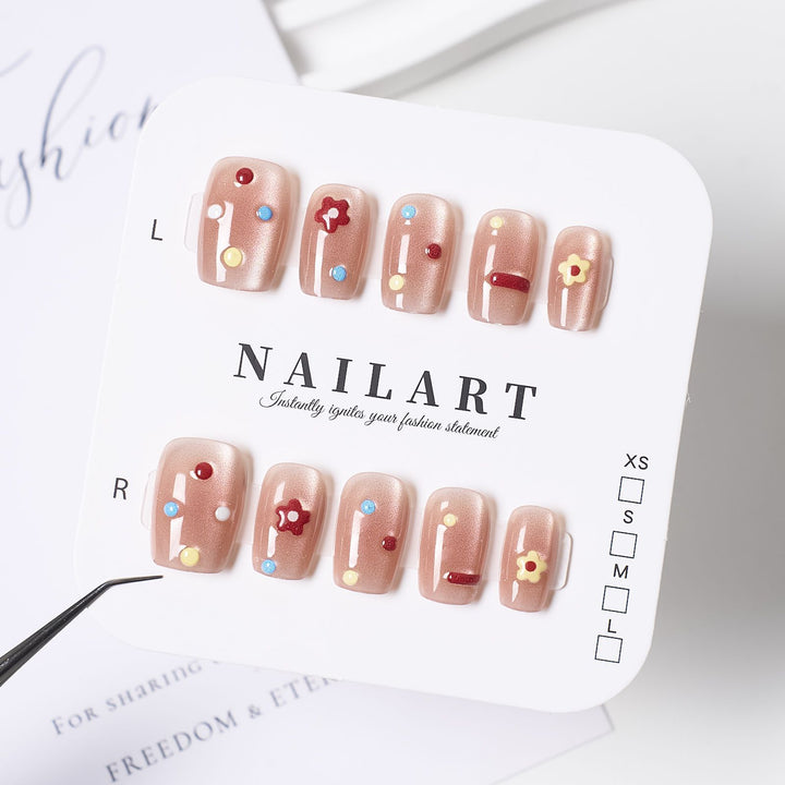 Artificial nails with playful decor Stornfield