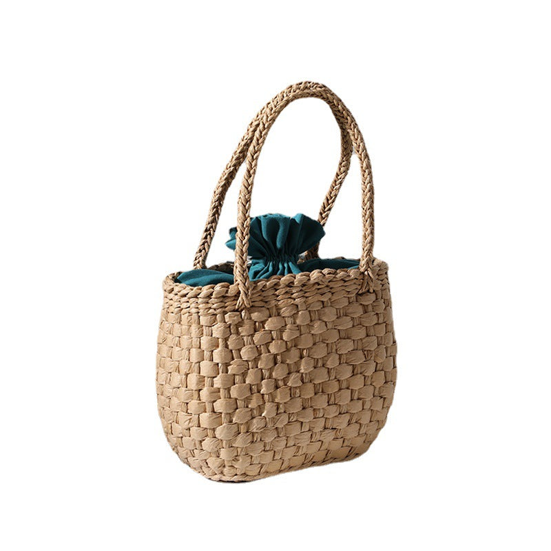 Handmade mini basket handbag with stylish woven pattern Stornfield
