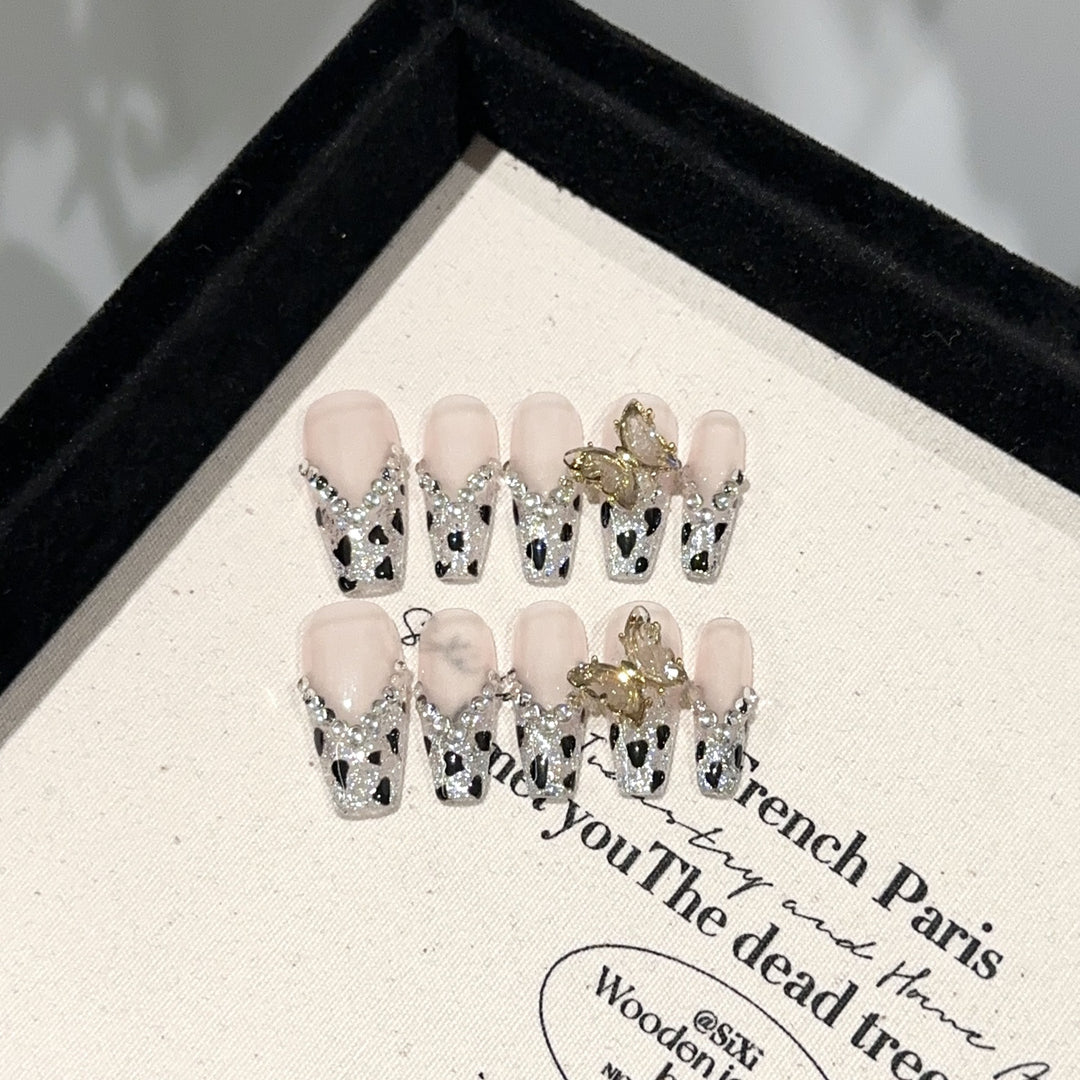 Glamorous Butterfly-Embellished Nail Art Set