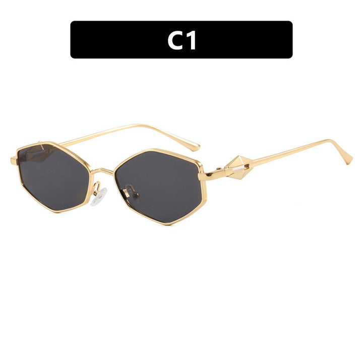 Women's geometric sunglasses with protective UV filter and high-end metal frame Stornfield