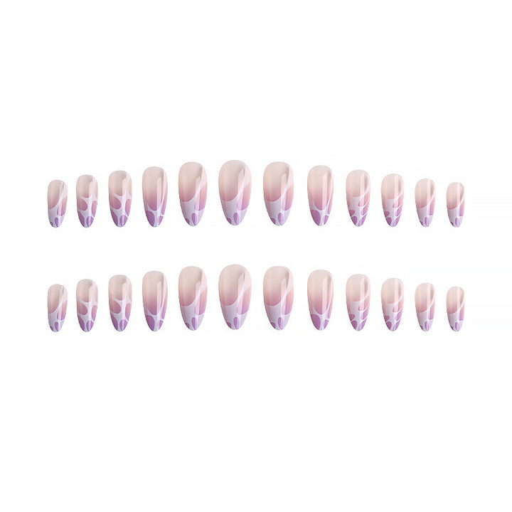 Artistic nail tips with elegant pattern Stornfield