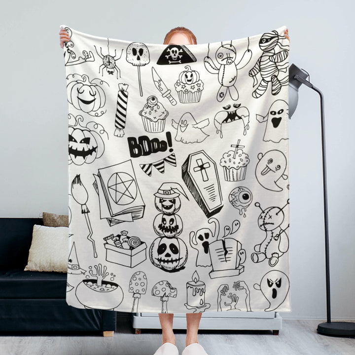 Halloween-Themed Fleece Blanket Stornfield