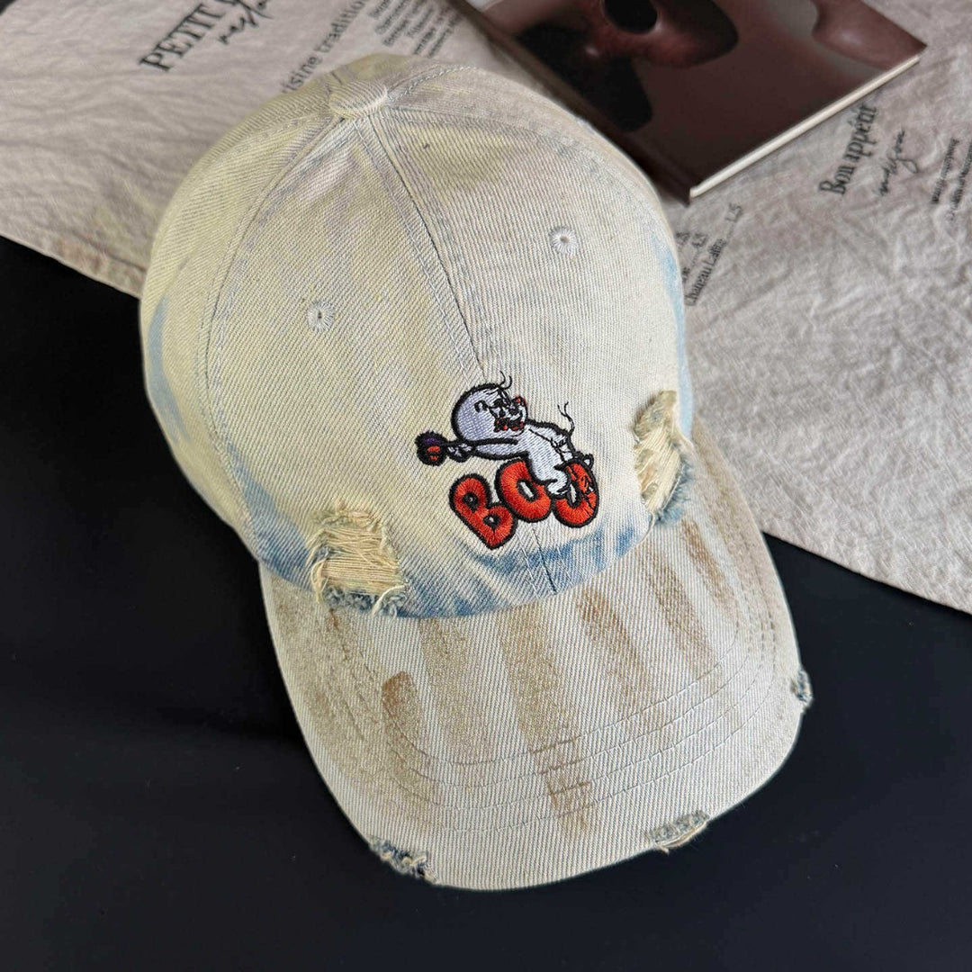 Women's Vintage-Inspired Distressed Embroidered Cap Stornfield