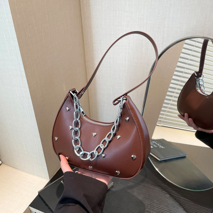 Chic Heart-Embellished Shoulder Bag Stornfield