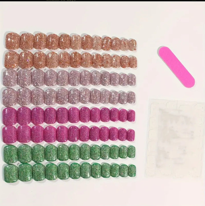 DIY Glitter Press-On Nails Stornfield