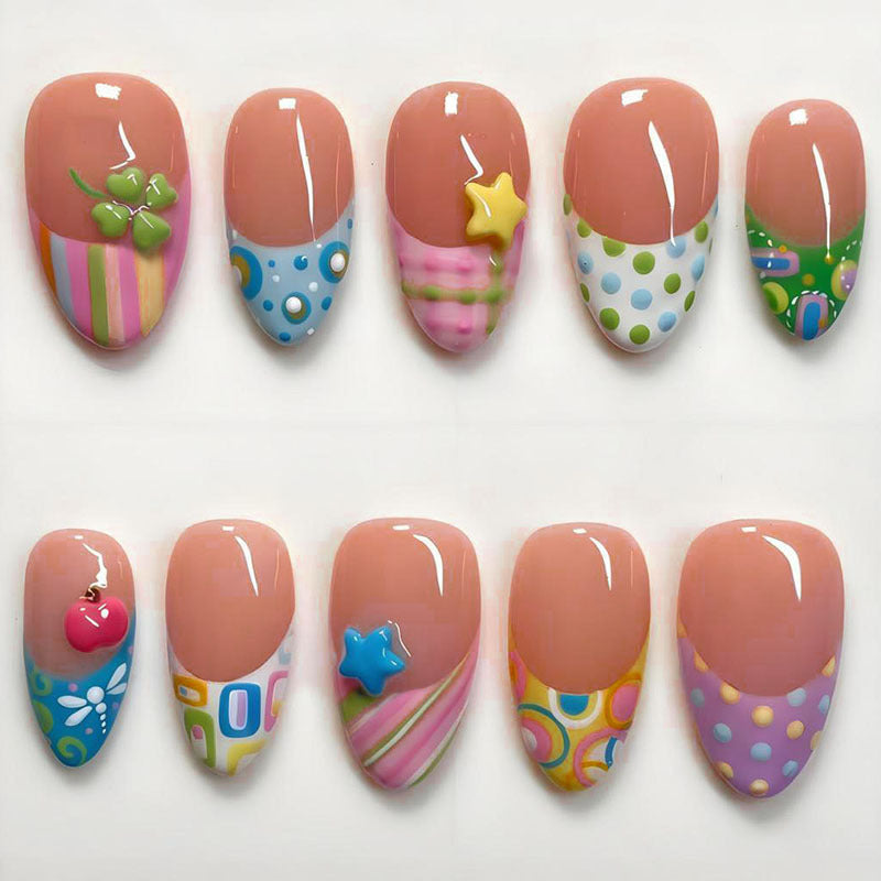 Creative Patterned Press-On Nail Art Set Stornfield