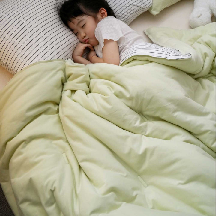 Reversible Brushed Cotton All-Season Duvet Cover & Pin-Tucked Comforter Set