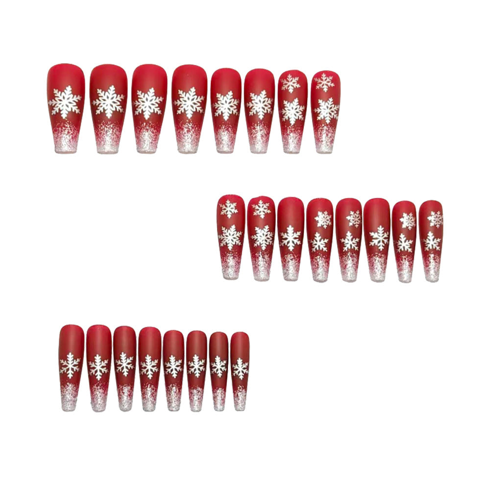 Artificial Nails in Festive Winter Design Stornfield