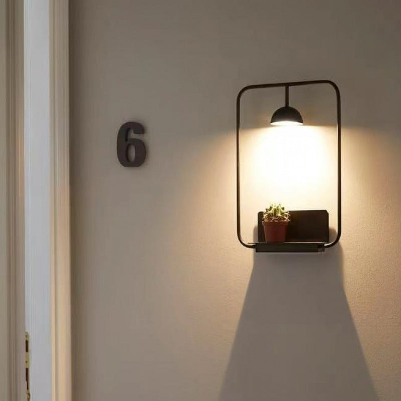 Contemporary Wall-Mounted Shelf Lamp
