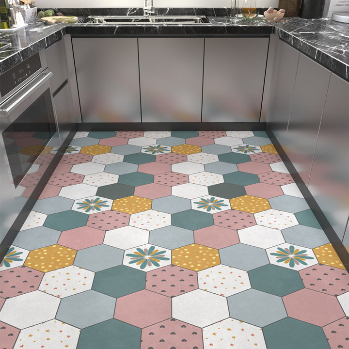 Geometric Honeycomb Pattern Area Rug