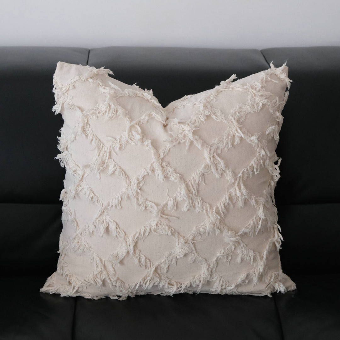 Striped Fringe Decorative Pillow
