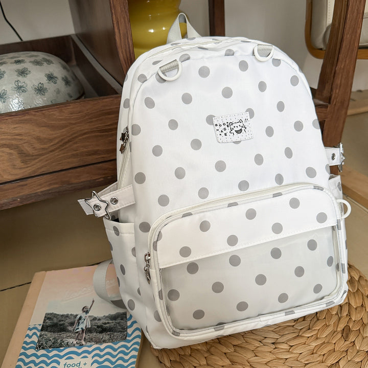 Polka Dot Patterned School Backpack Stornfield