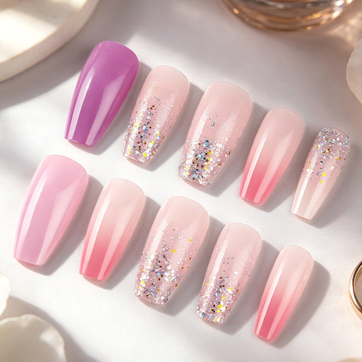 Glamorous Glitter Gel Nail Set Stornfield