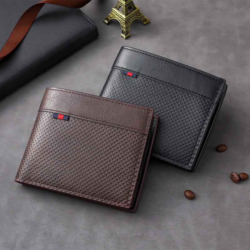 Textured Bi-Fold Leather Wallet Stornfield