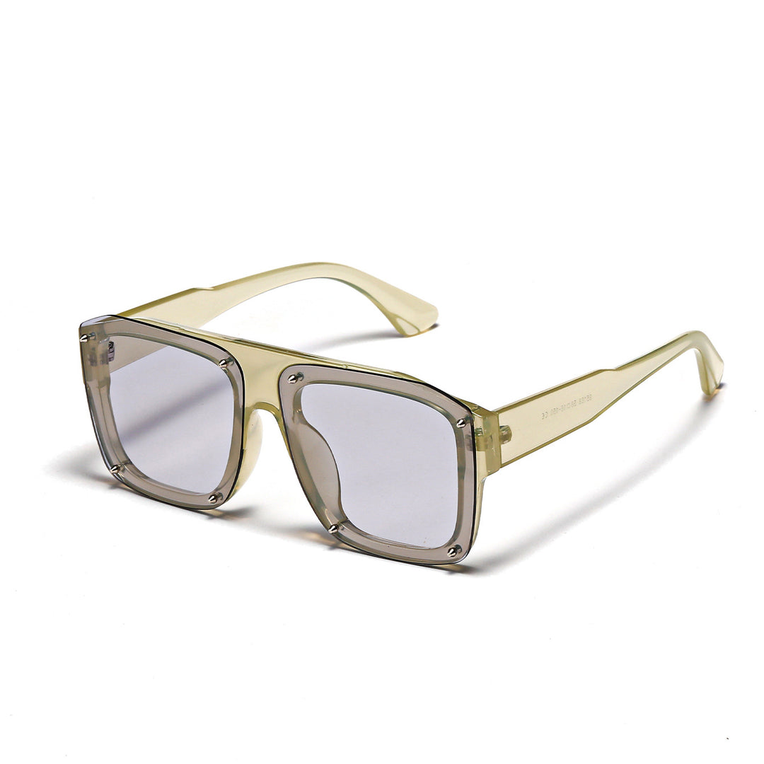 Women's Square Sunglasses with Fashionable Transparent Frame Stornfield