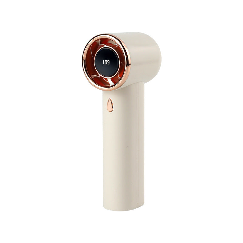 Women's Portable High-Performance Handheld Fan with Digital Speed Display Stornfield