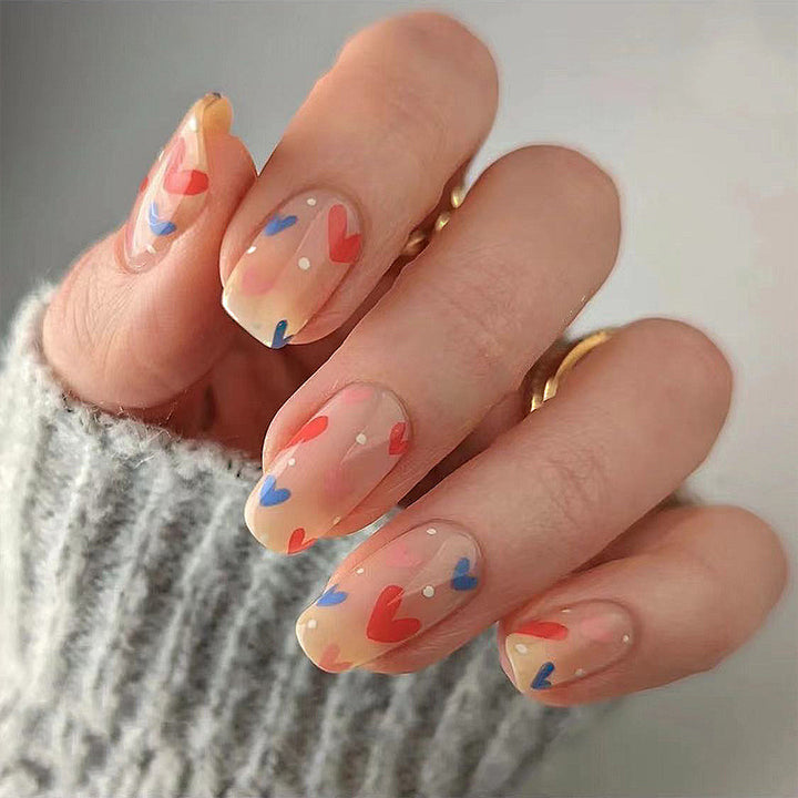 Artificial Nail Art with Heart Designs Stornfield