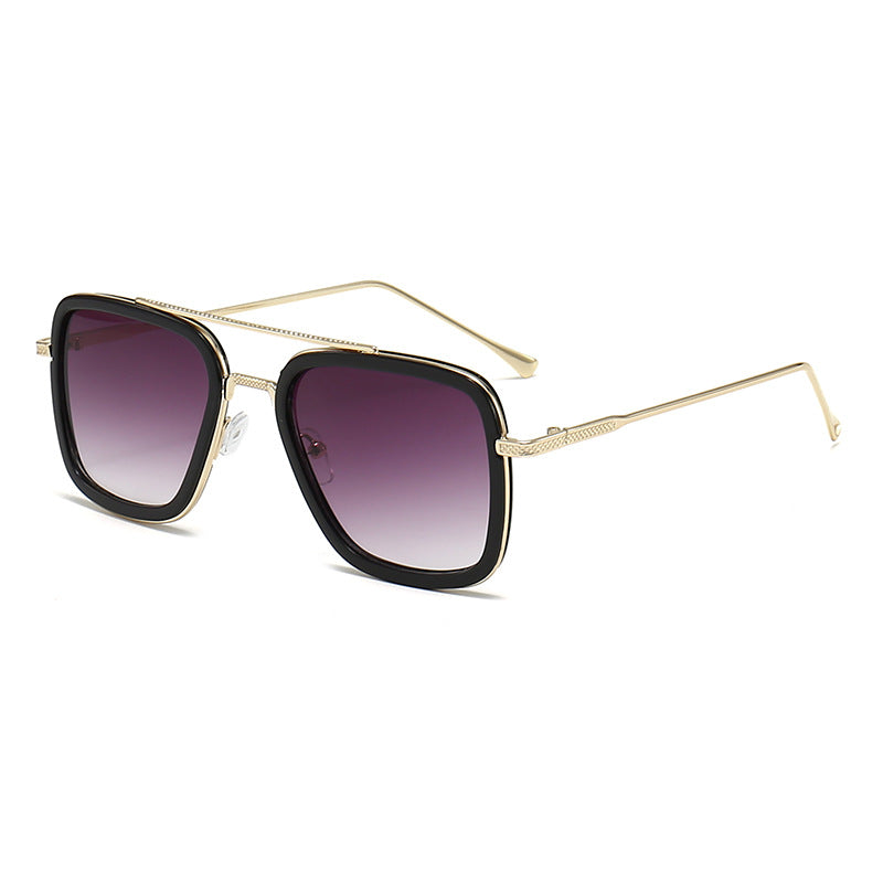 Women's fashionable square sunglasses with glamorous metal frame Stornfield