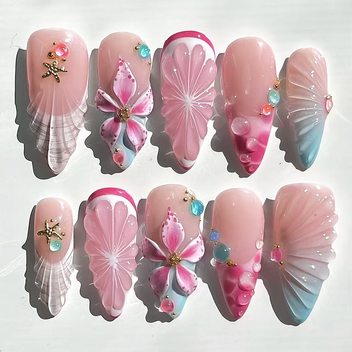 Artistic Decorative Press-On Nail Set 1790745449