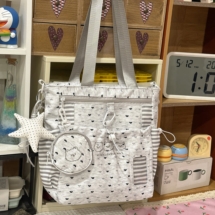 Multi-Pocket Star-Patterned Backpack Stornfield