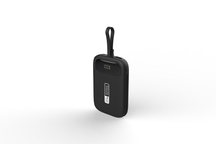 Portable power bank with fast USB-C connection and integrated LED display Stornfield