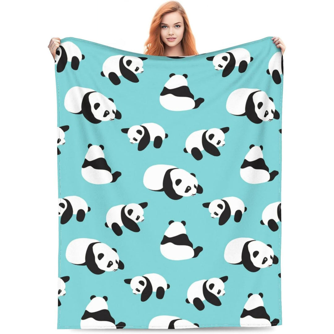Panda-Themed Soft Plush Throw Blanket