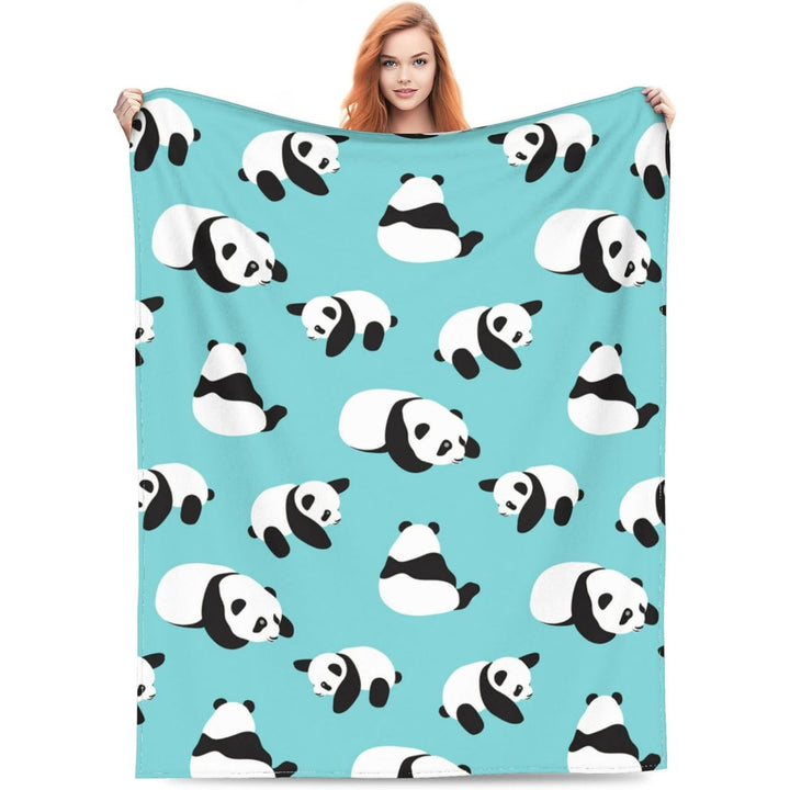 Panda-Themed Soft Plush Throw Blanket