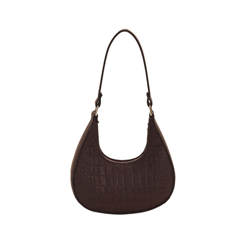 WoCrocodile Texture Handheld Hobo Bag Stornfield
