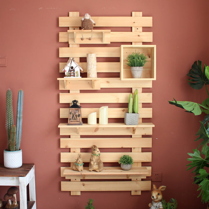 Wall shelf made of high-quality wood Stornfield